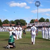 Ben Stokes has a guard of honour from England team-mates at Trent Bridge