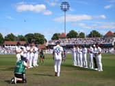 Ben Stokes has a guard of honour from England team-mates at Trent Bridge