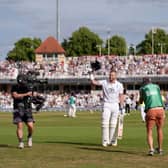England’s Ben Stokes walks off after being caught by New Zealand’s Daryl Mitchell