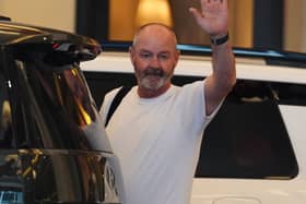 Steve Clarke leaving the Scotland team hotel in Charlotte, North Carolina