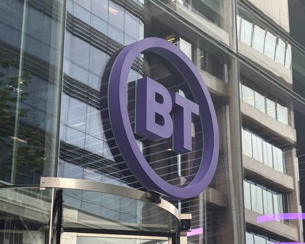 BT logo on its offices