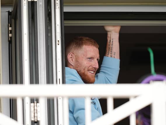 Ben Stokes on the England balcony at Trent Bridge