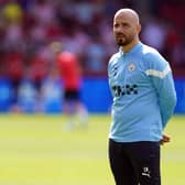 Enzo Maresca as a Manchester City assistant coach in 2023