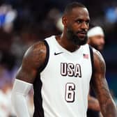 LeBron James playing at the Paris 2024 Olympics