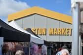 Bilston Market , up open and trading after refurbishment work.
