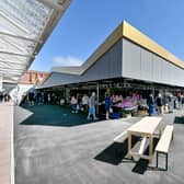 Bilston Market , up open and trading after refurbishment work.