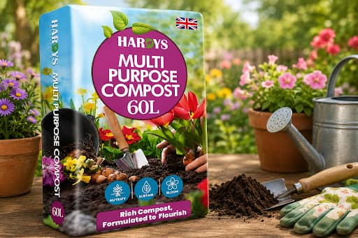 The Hardys 60L Multi Purpose Compost is suitable for seeds, containers, raised beds and indoor plants