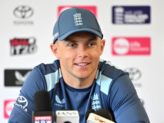 England’s Sam Curran during a press conference