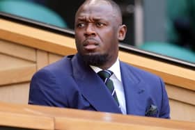 Usain Bolt in the royal box on day five of the 2026 Wimbledon Championships