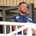 England’s Ben Stokes on the balcony at Trent Bridge