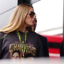 Adele arriving before the British Grand Prix at Silverstone Circuit