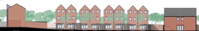 The tall, narrow design of the houses was criticised by planning officers