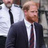 Harry outside the High Court