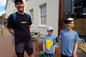 Dad Chris, 42, with sons Elliott and Phin, who live in Norway