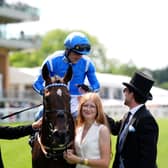 Clifford Lee on board Venetian Sun after winning the Commonwealth Cup at Royal Ascot