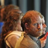 The Duke of Sussex in the audience ahead of a Q&A session during a visit to Movember at the Western Bulldogs HQ at Mission Whitten Oval, in Footscray, Melbourne