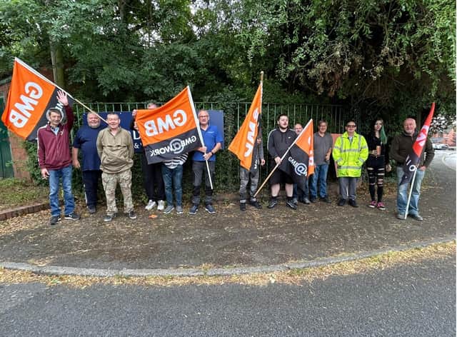 Glen Dimplex workers on the picket line on July 7 2026