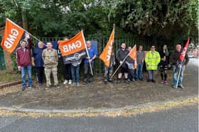 Glen Dimplex workers on the picket line 
