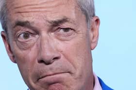Nigel Farage looked genuinely rattled as he delivered his speech