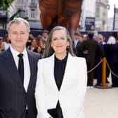 Sir Christopher Nolan at The Odyssey world premiere with his wife Emma Thomas