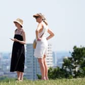 People in hats in the sun
