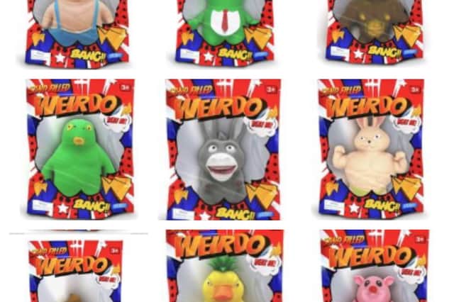 Sand-Filled Weirdo Toys (sold via Amazon)