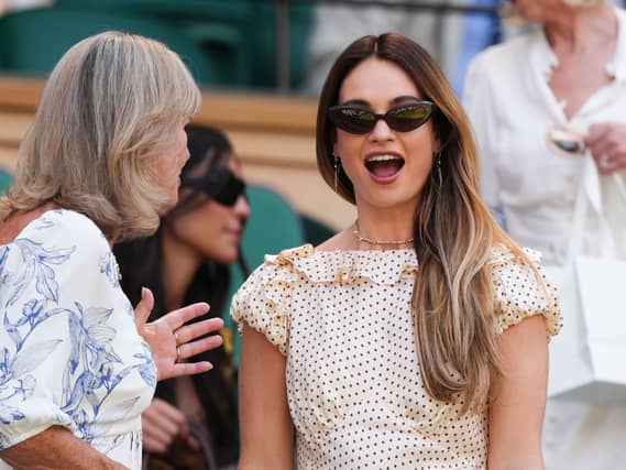 Lily James in the royal box on day 11 of the championships (Mike Egerton/PA)