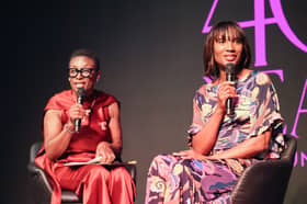 Nikki Tapper with Dame Denise Lewis 