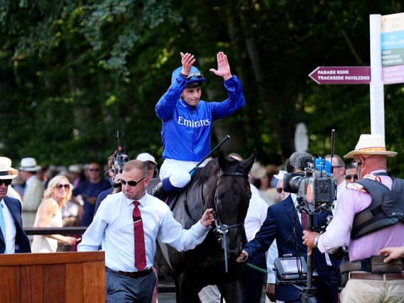 William Buick celebrates aboard Rebel’s Romance