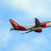 An easyJet plane taking off from Liverpool Airport