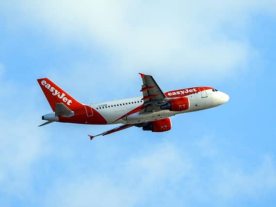 An easyJet plane taking off from Liverpool Airport