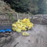 One of the piles of animal bodies in bags Jessica Roberts found at Animal Funeral Services near Kington