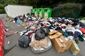 The horrendous amount of fly-tipping at Morrisons, Wallows Lane, Walsall.
