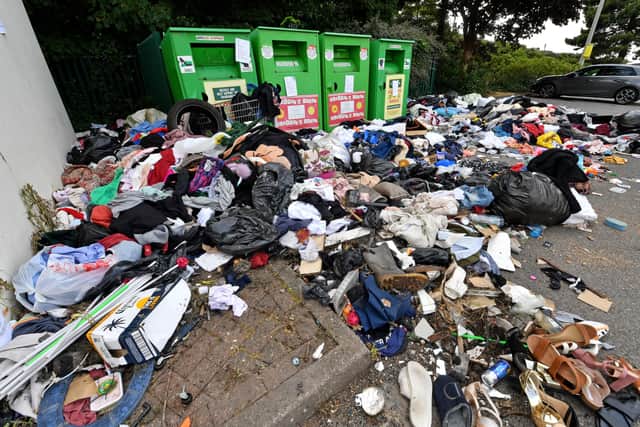 The horrendous amount of fly-tipping at Morrisons, Wallows Lane, Walsall.