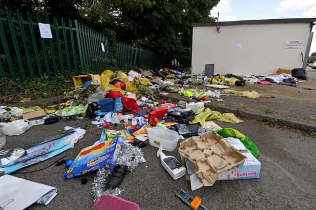 The horrendous amount of fly-tipping at Morrisons, Wallows Lane, Walsall.
