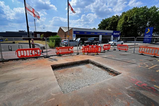 Brownhills High Street is still closed as work is still underway to repair the pothole.