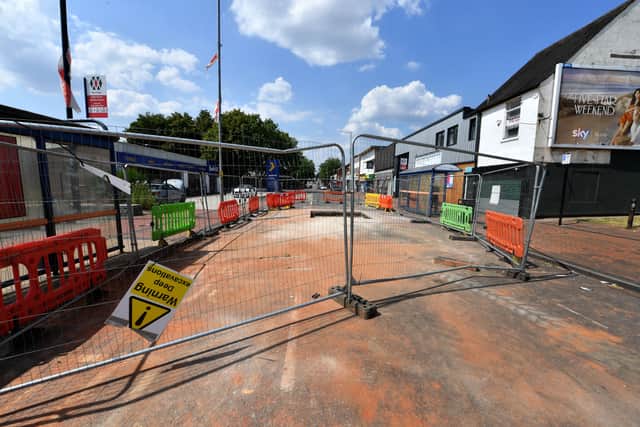 Brownhills High Street is still closed as work is still underway to repair the pothole.