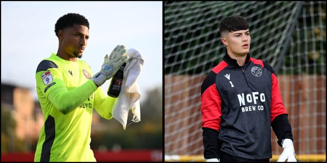 Former loanees Myles Roberts (left) and Tommy Simkin (right) have been the first-choice goalkeepers for Walsall in the past two seasons.