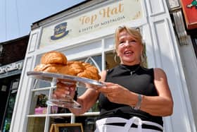 New cafe Top Hat cafe opens in Hagley Road, Oldswinford, Stourbridge. Pictured: Owner Sharon Jeavons