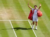 Arthur Fery waves goodbye to Centre Court