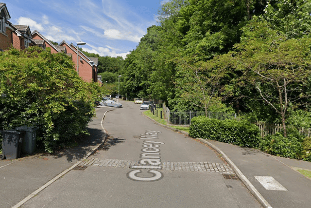 Clarency Way, Cradley, near to where the incident took place