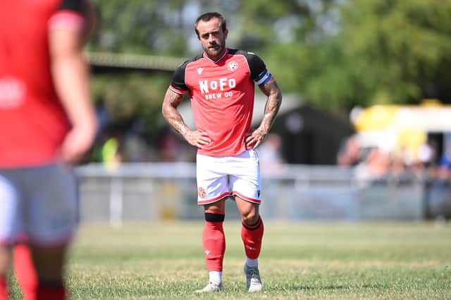 Alex Pattison captained Walsall in the first half on Saturday.