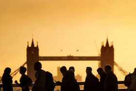 Commuters on London Bridge