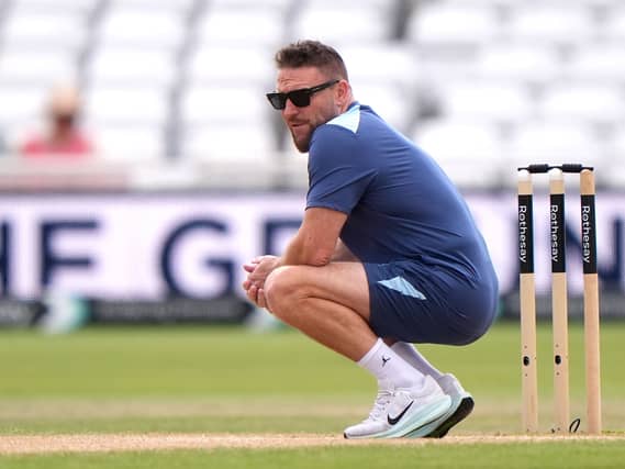 Brendon McCullum looks on