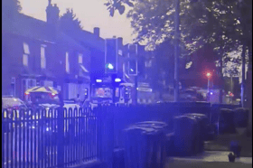 Scene of house fire in Oldbury