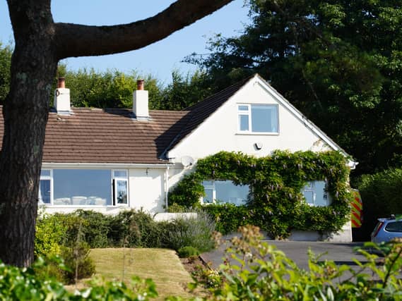 Police outside the house of Ann Widdecombe in Haytor in Dartmoor