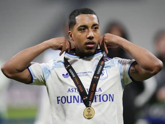 Youri Tielemans with his Europ League winners medal