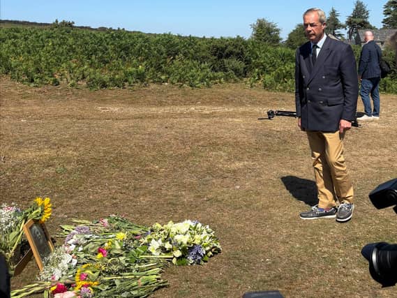 Nigel Farage paying tribute to Ann Widdecombe