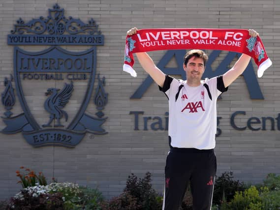 New Liverpool manager Andoni Iraola during his official unveiling