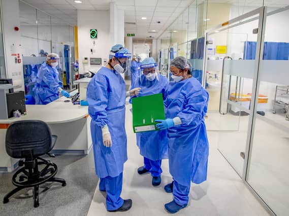Healthcare workers wearing PPE during the Covid-19 pandemic